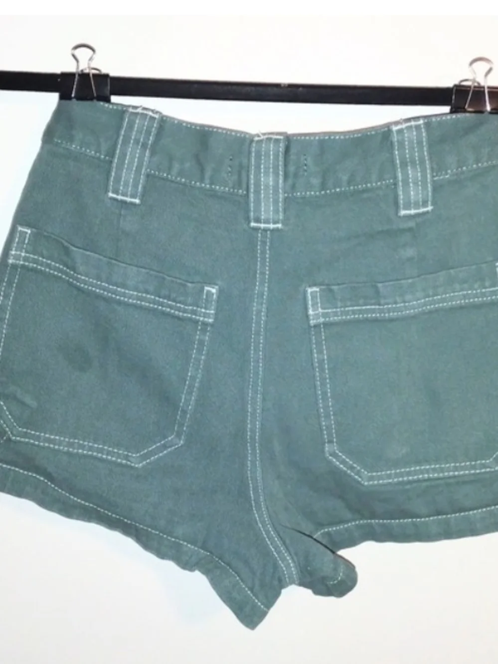 PacSun Women's Teal High-Rise Utility Shorts